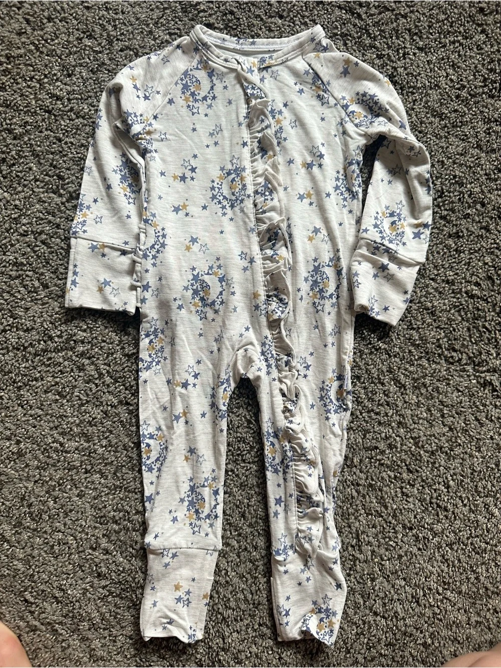 Little Sleepies NWOT Lullaby Dreams Ruffle Zippy 0-3 months pajamas